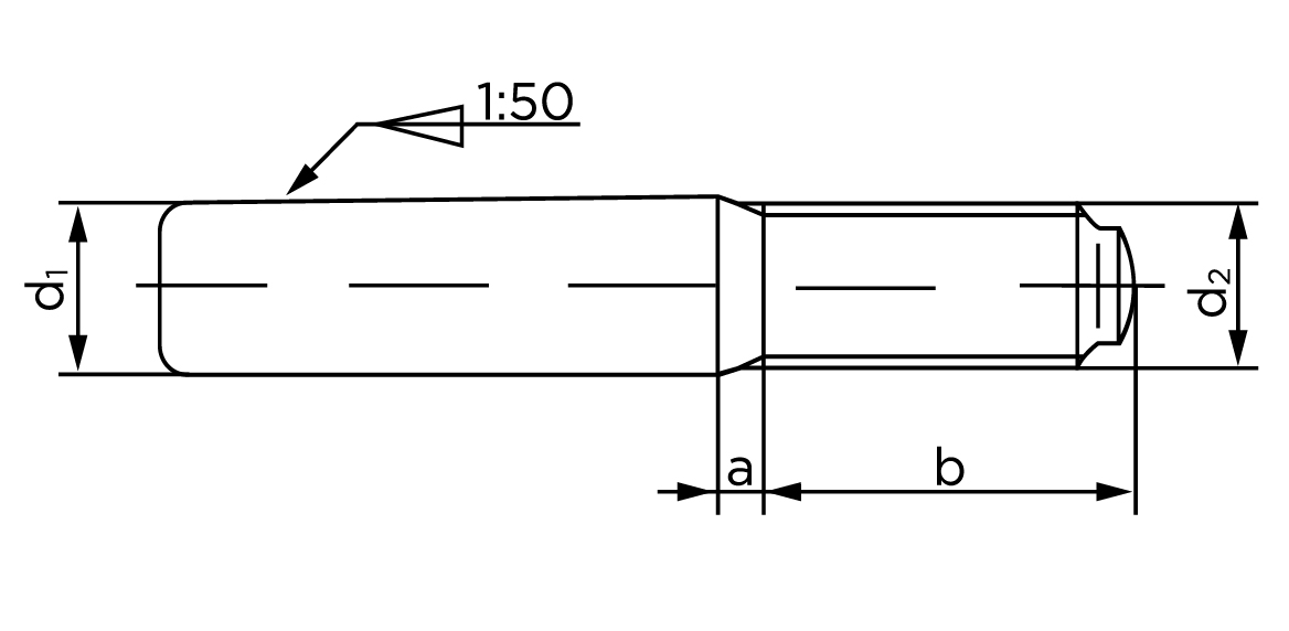 Teknisk tegning af DIN 258
